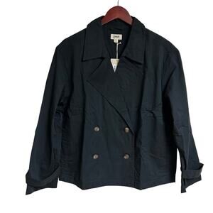 NEW pact Women's Boulevard Brushed Twill Double Breasted Light Jacket Size M